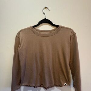 Casual Tan Long Sleeve Top